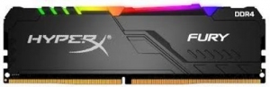 8GB DDR4-3466 Kingston HyperX® FURY DDR4 RGB, PC27700, CL16, 1.35V, Auto-overclocking, Asymmetric BLACK heat spreader, Dynamic RGB effects featuring HyperX Infrared Sync technology, Intel XMP Ready (Extreme Memory Profiles) thumbnav 1