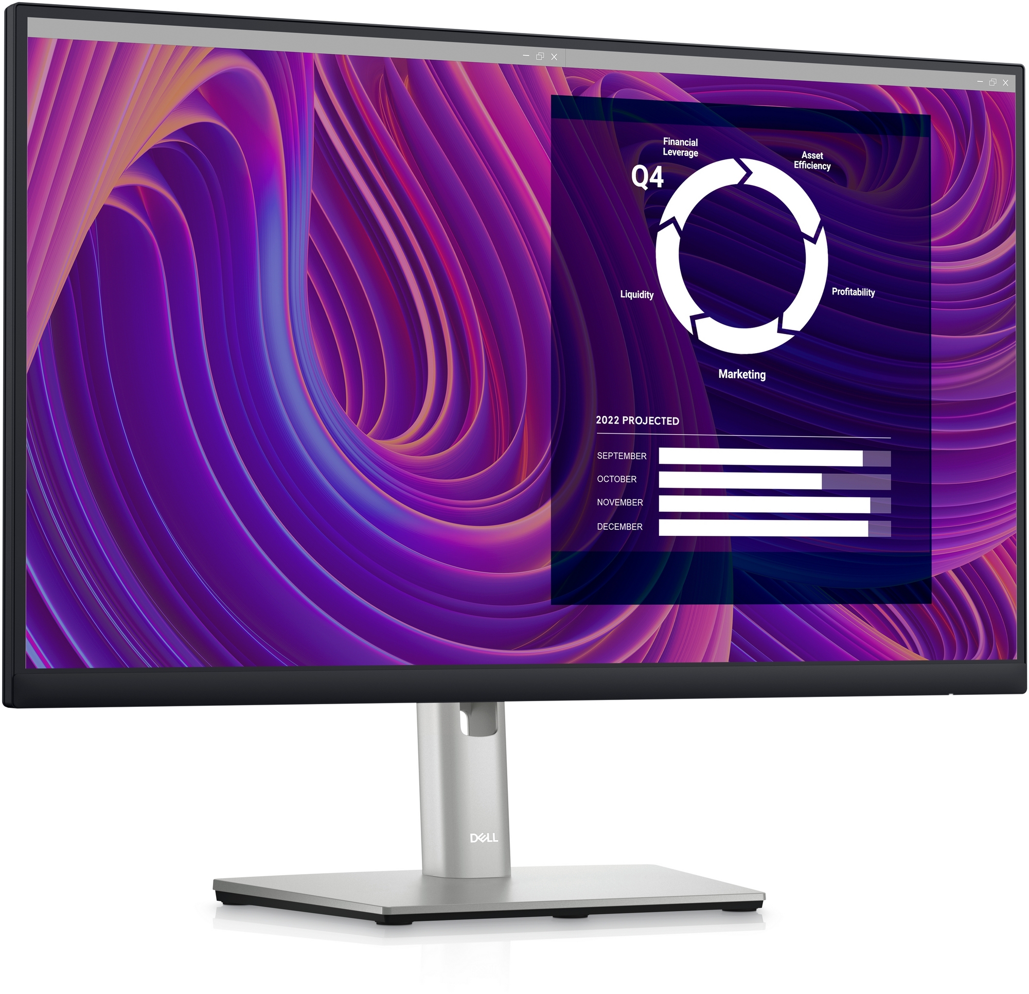 23.8" Monitor DELL P2423D / 5ms / 2K / Black/Silver photo 2