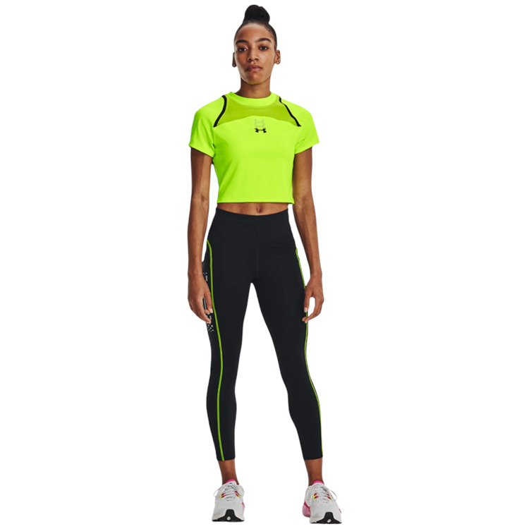 Tricou Under Armour UA Run Anywhere Crop SS / Femei / L / Verde photo 2