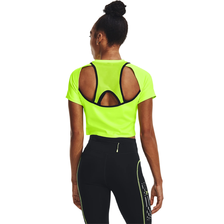 Tricou Under Armour UA Run Anywhere Crop SS / Femei / L / Verde photo 4