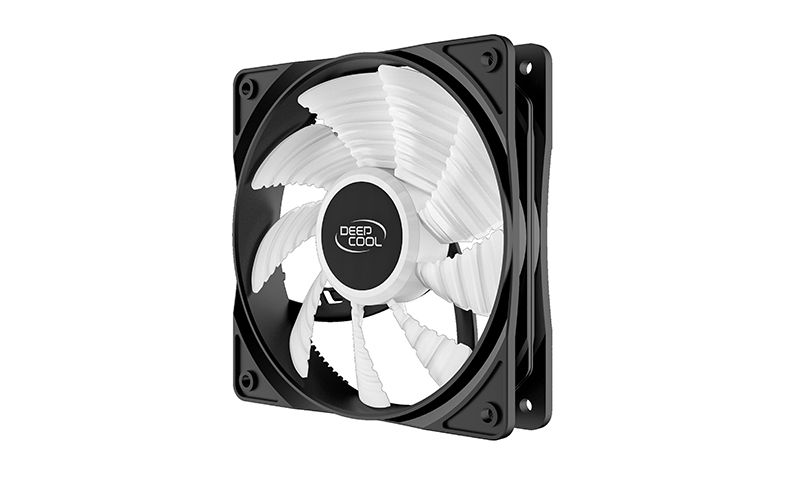 120mm Case Fan - DEEPCOOL "RF120R" RED LED Fans, 120x120x25mm, 500-1500rpm, 21.9dBa, 48.9 CFM, 3-pin & 4-pin Peripheral photo 2