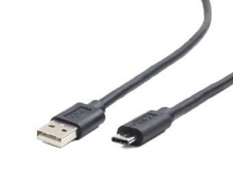 Cable USB2.0/Type-C - 1m - Cablexpert CCP-USB2-AMCM-1M, 1m, USB 2.0 A-plug to type-C plug, Black photo 1