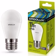 Светодиодная лампа Ergolux LED G45 11W E27 6000K 