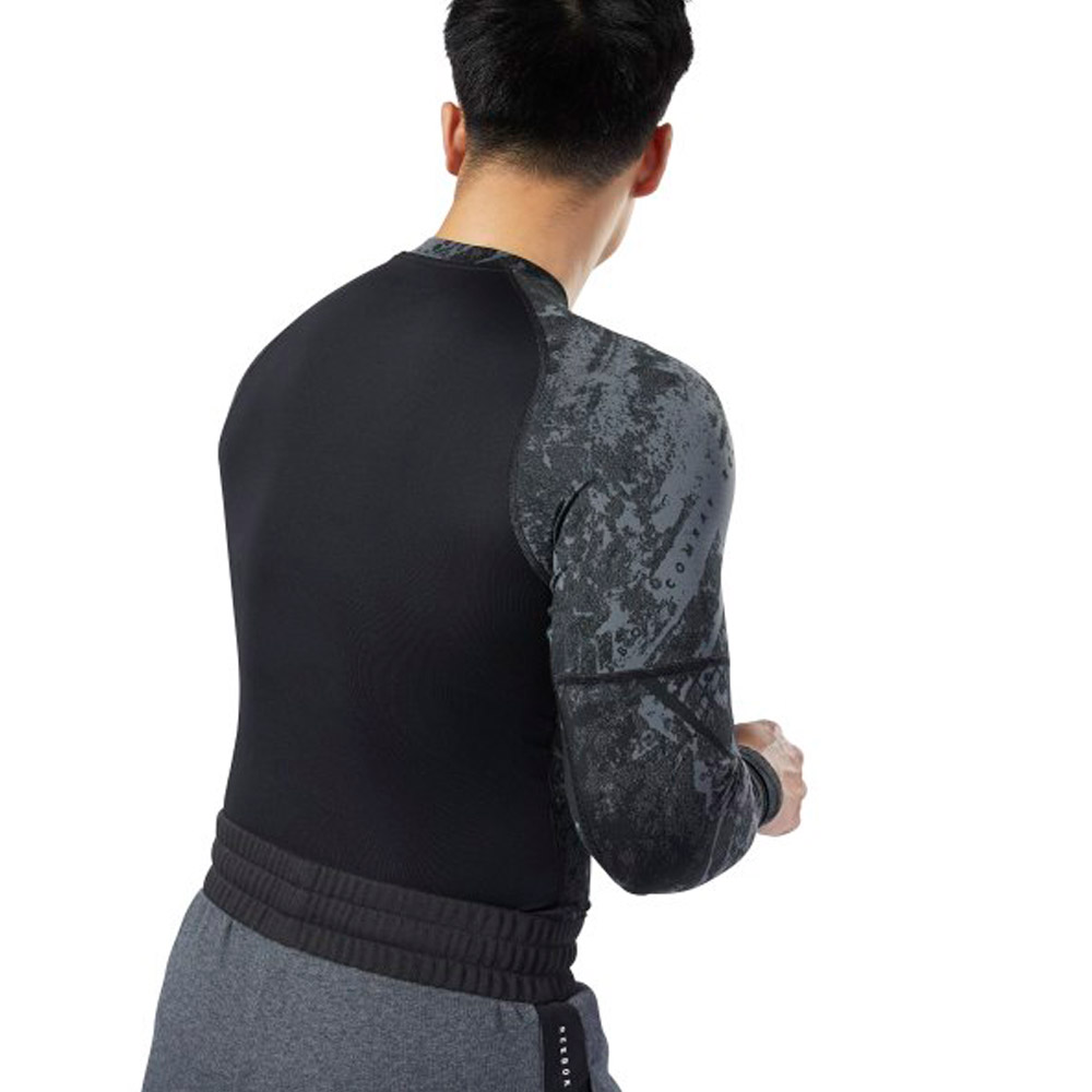 Мужская Толстовка Reebok CBT JAC LS RASH GUARD L Черный photo 3