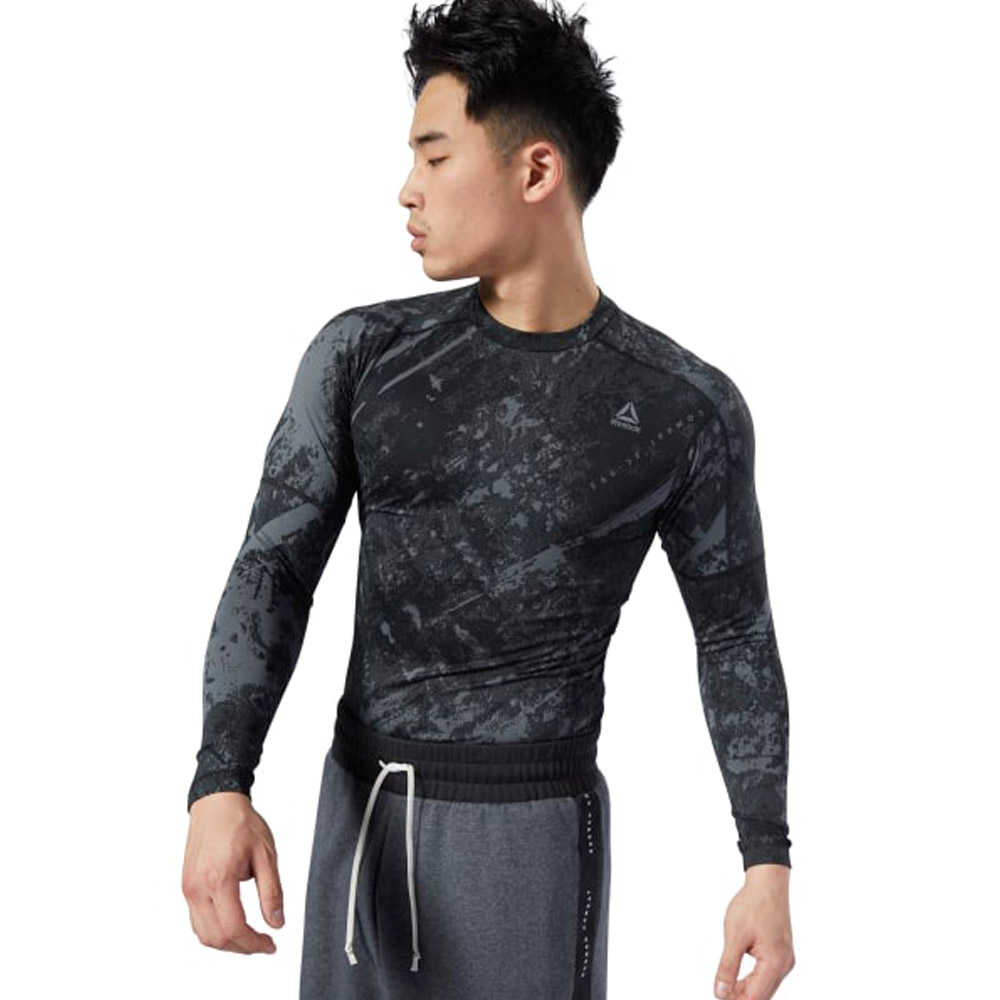 Мужская Толстовка Reebok CBT JAC LS RASH GUARD L Черный photo 4