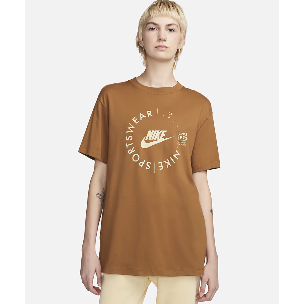 Tricou Nike W NSW TEE BF PRNT SU XS Maro Femei photo 2