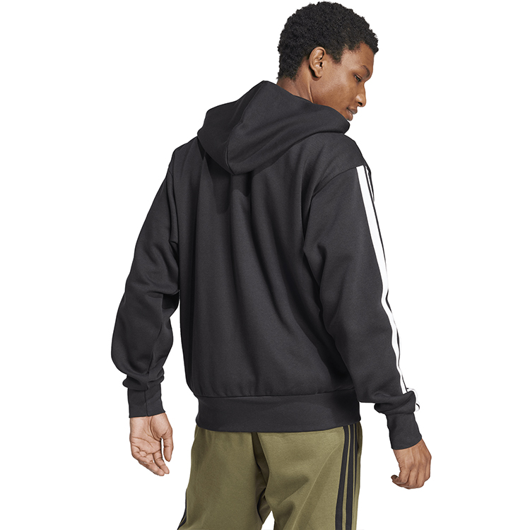 Hanorac pt bărbați Adidas M 3S FL FZ HD S Negru photo 2