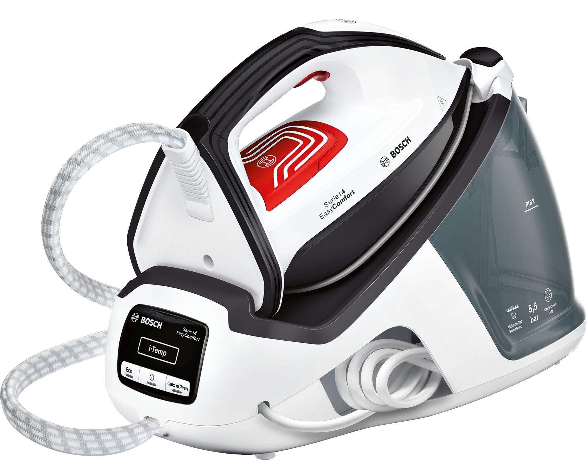 Generator de aburi Bosch TDS 4070, 2400 W, 180 g/min si mai mult g/min, 1400 ml, Alb-gri photo Generator de aburi Bosch TDS 4070, 2400 W, 180 g/min si mai mult g/min, 1400 ml, Alb-gri photo