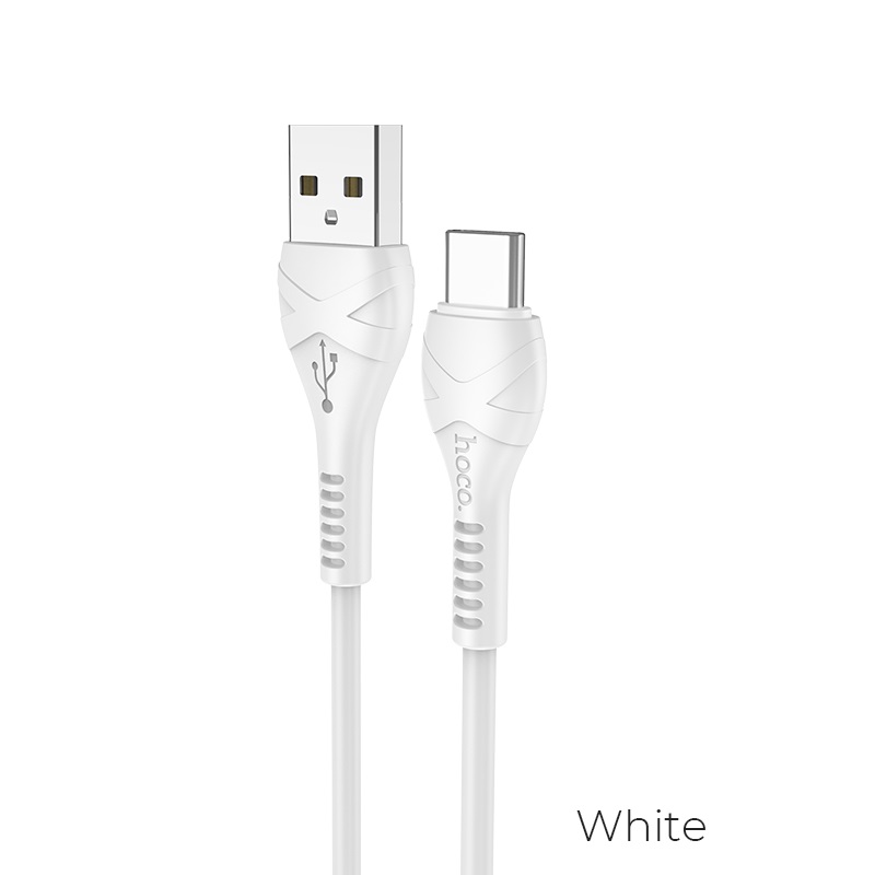 Cable USB to USB-C HOCO “X37 Cool power”, 1m, White, up to 3A, Charching Data Cable, Outer material: PVC photo 1