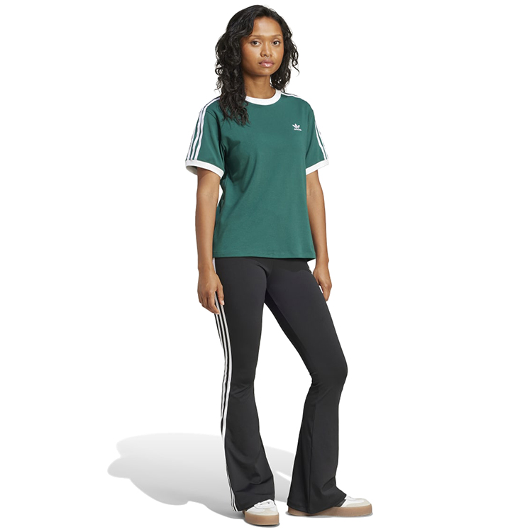 Tricou Adidas 3 STRIPE TEE XS Verde Femei photo 3