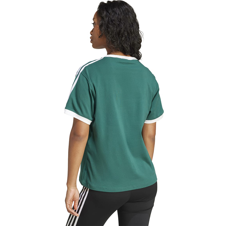 Tricou Adidas 3 STRIPE TEE XS Verde Femei photo 4