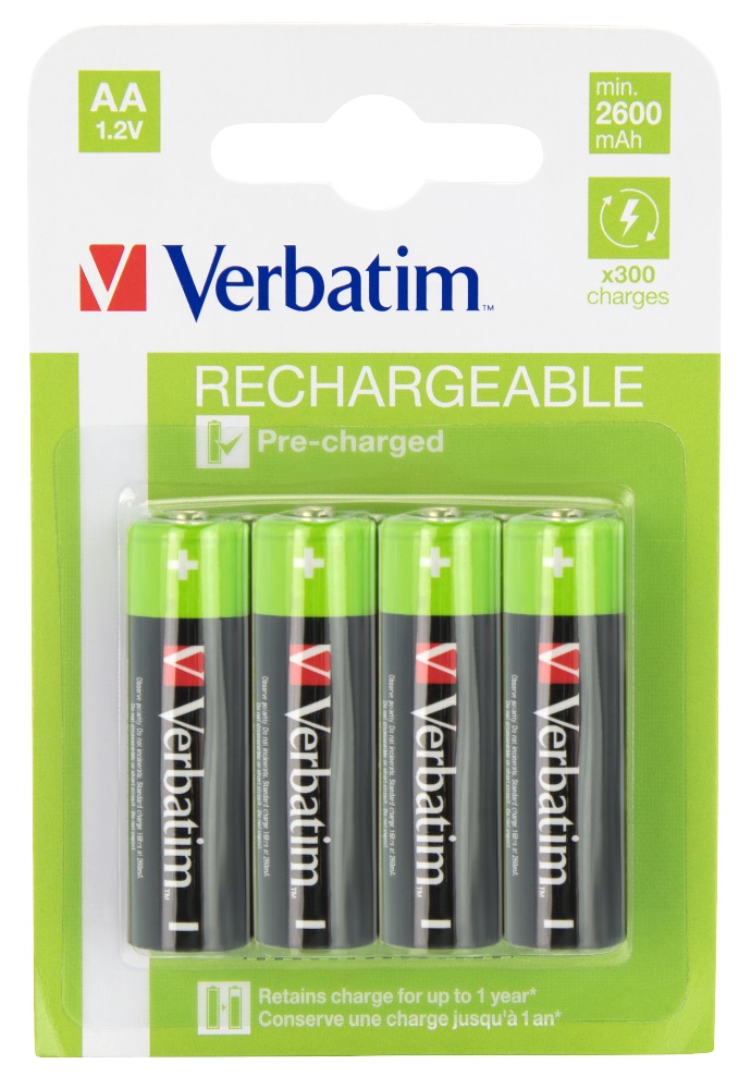 Verbatim Rechargeable Battery AA, 4pcs photo 1