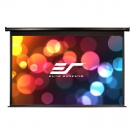 Elite Screens 100” (16:9) 222 x 125 cm, Electric Projection Screen, VMAX2 Series with IR/Low Voltage 3-way wall box, TopDrop 15cm, Black thumbnav 1