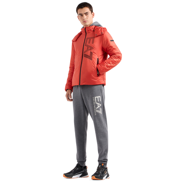 Geacă pt Barbati EA7 EMPORIO ARMANI TECHNICAL FABRIC PADDED JACKET WITH HOOD XS Portocaliu photo 4