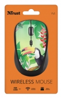 Trust Yvi Toucan Wireless Mouse, 8m 2.4GHz, Micro receiver, 800-1600 dpi, 4 button, Rubber sides for comfort and grip, USB thumbnav 1
