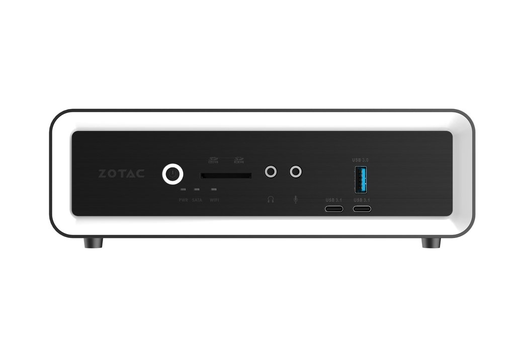 Mini PC ZOTAC ZBOX-CI622NANO-BE, Passive Cooling, Intel® Core™ i3-10110U 2C/4T 2.1-4.1GHz, RAM 8GB DDR4 SODIMM, 2.5" SSD 256GB, Intel UHD Graphics, 2xUSB-C 3.1, 5xUSB 3.1, 2xGbE LAN, WiFi(802.11ac)/BT5.0, 1xHDMI, 1xDP, Mic/Speak Out, SD CardReader, VESA M photo 1