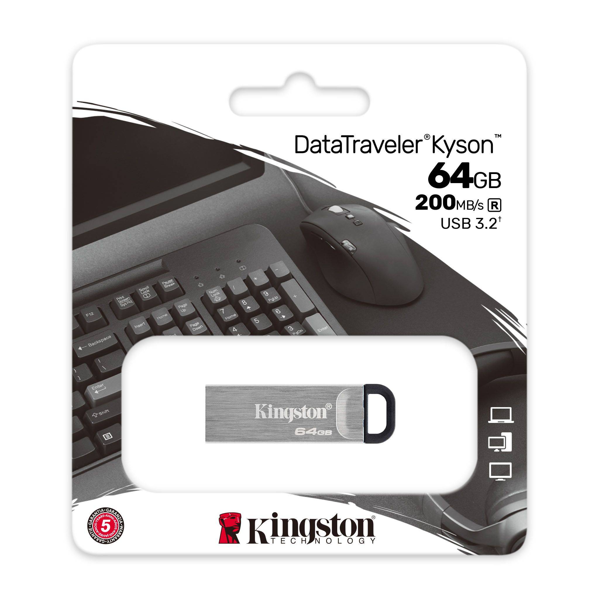 Flash Drive USB Kingston DataTraveler Kyson 64GB/ 200 MB/s photo 2