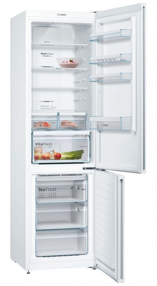 Frigider cu doua usi Bosch KGN39XW326 / 366 l / 203 cm / F / Alb photo 2