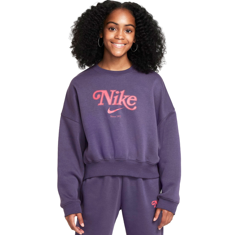Hanorac Nike G NSW TREND FLC CRP CREW / Femei / M / Violet photo 3