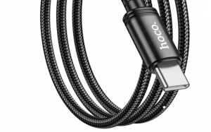 Cable USB-C to Lightning  HOCO “X89 Wind”, 1m, Black, Charging Data Cable, Outer material: Braided wire thumbnav 1