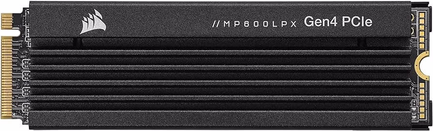 M.2 NVMe SSD 2.0TB Corsair MP600 PRO LPX, w/Heatsink, Interface: PCIe4.0 x4 / NVMe1.4, M2 Type 2280 form factor, Seq Reads 7100 MB/s / Writes 6800 MB/s, Random Read / Write IOPS - 1000K / 1200K, Phison PS5018-E18, 2GB DDR4 DRAM, AES 256-bit Encryption, SL