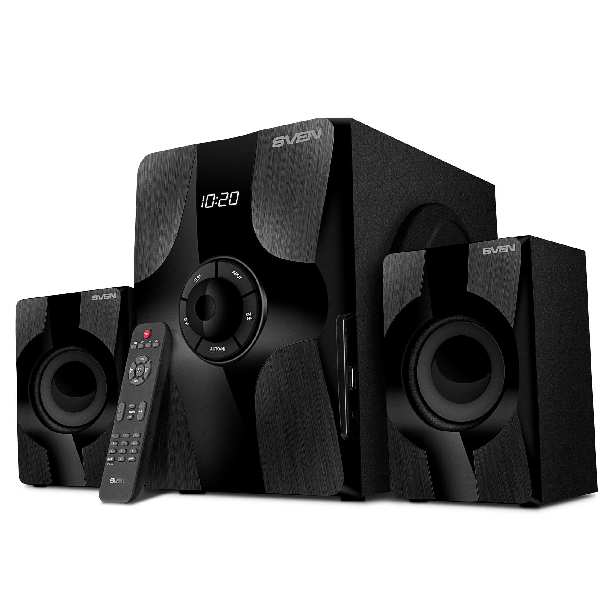 Boxe 2.1 SVEN MS-315 / 46W RMS / Bluetooth / FM-tune / USB Flash / SD card / Black photo 1