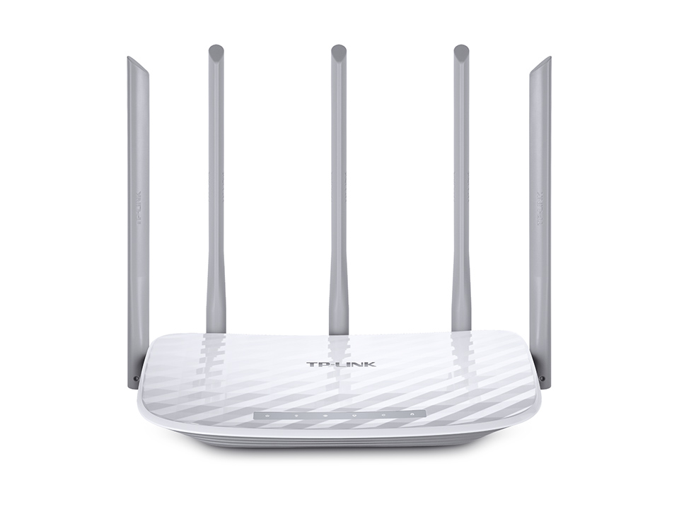 TP-LINK Archer C60 AC1350 Dual Band Wireless Router, Atheros, 867Mbps at 5Ghz + 450Mbps at 2.4Ghz, 802.11ac/a/b/g/n, MU-MIMO, Beamforming, 1 WAN + 4 LAN, Wireless On/Off and WPS button, 3 x 2.4GHz fixed antennas + 2 x 5GHz antennas photo 1
