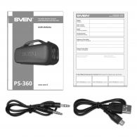 Boxa portabila SVEN PS-360 Black / 24W / Bluetooth / FM tuner / USB / microSD thumbnav 9
