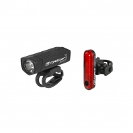 Set fara pentru bicicleta Force USB DOT front+rear thumbnav