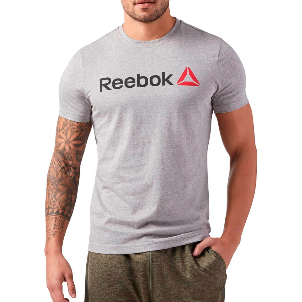 Tricou bărbătesc Reebok QQR-Linear Read XL Gri photo 1 Tricou bărbătesc Reebok QQR-Linear Read XL Gri photo 1