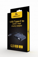 Адаптер Gembird A-USB3C-HDMIVGA-01 / USB Type-C to HDMI + VGA display adapter, space grey thumbnav 3