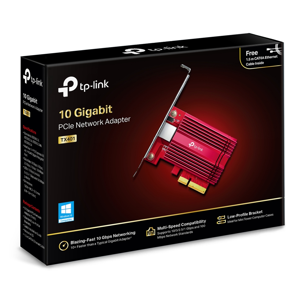 PCIe / 10 Gigabit Ethernet Adapter  / TP-LINK TX401 photo 5