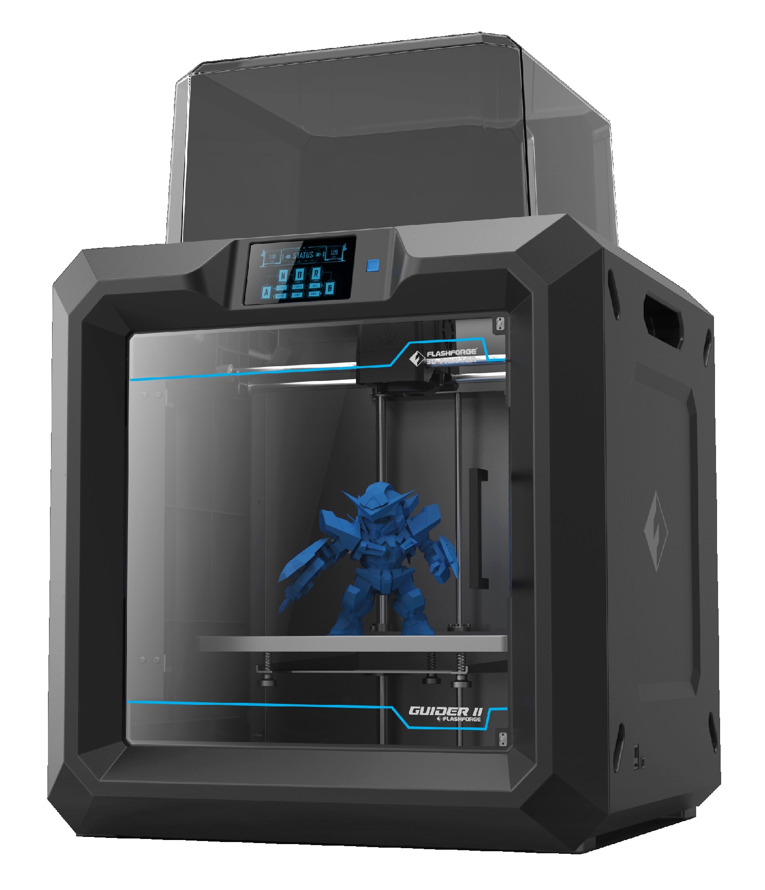 Gembird 3D Printer Flashforge Guider 2S, Fully closed design, Big model size, 3.5-inch touch screen panel, Connectivity: LAN, USB flash-drive, USB cable, Includes easy to use FlashPrint Slicing Software, Filament: ABS/PLA/PVA spool, 1.75mm photo 1