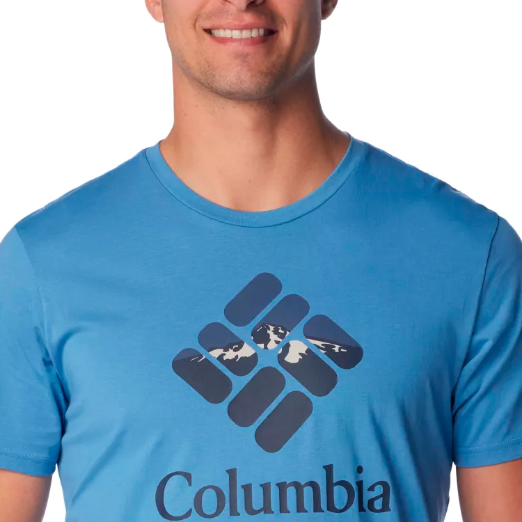 Tricou bărbătesc Columbia M Rapid Ridge Graphic Tee S Albastru photo 2