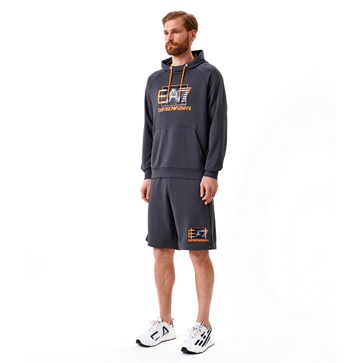 Hanorac pt bărbați EA7 EMPORIO ARMANI SWEATSHIRT S Gri photo 2