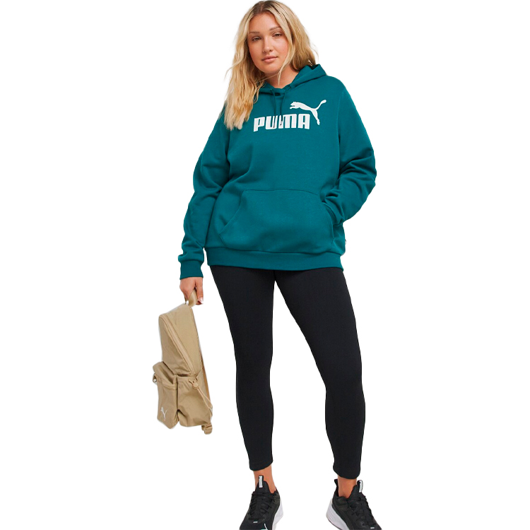 Hanorac Puma ESS Logo Hoodie FL XS Verde Femei photo 4