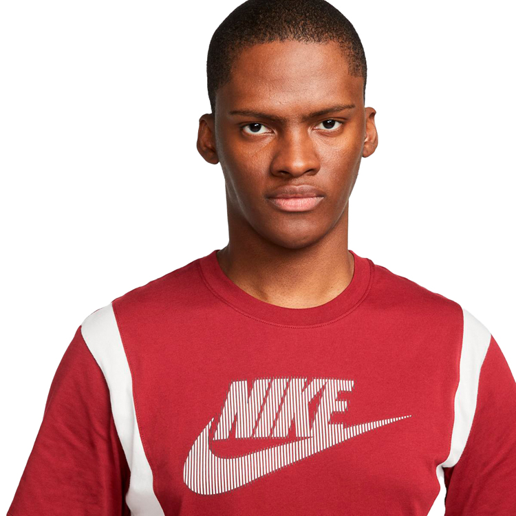 Tricou bărbătesc Nike M NSW HYBRID SS TOP XL Bordo photo 3