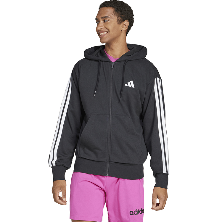 Hanorac pt bărbați Adidas M 3S FT FZ HD S Negru photo 3