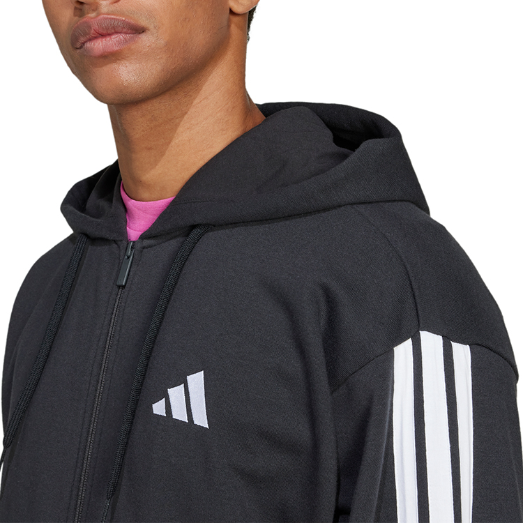 Hanorac pt bărbați Adidas M 3S FT FZ HD S Negru photo 4
