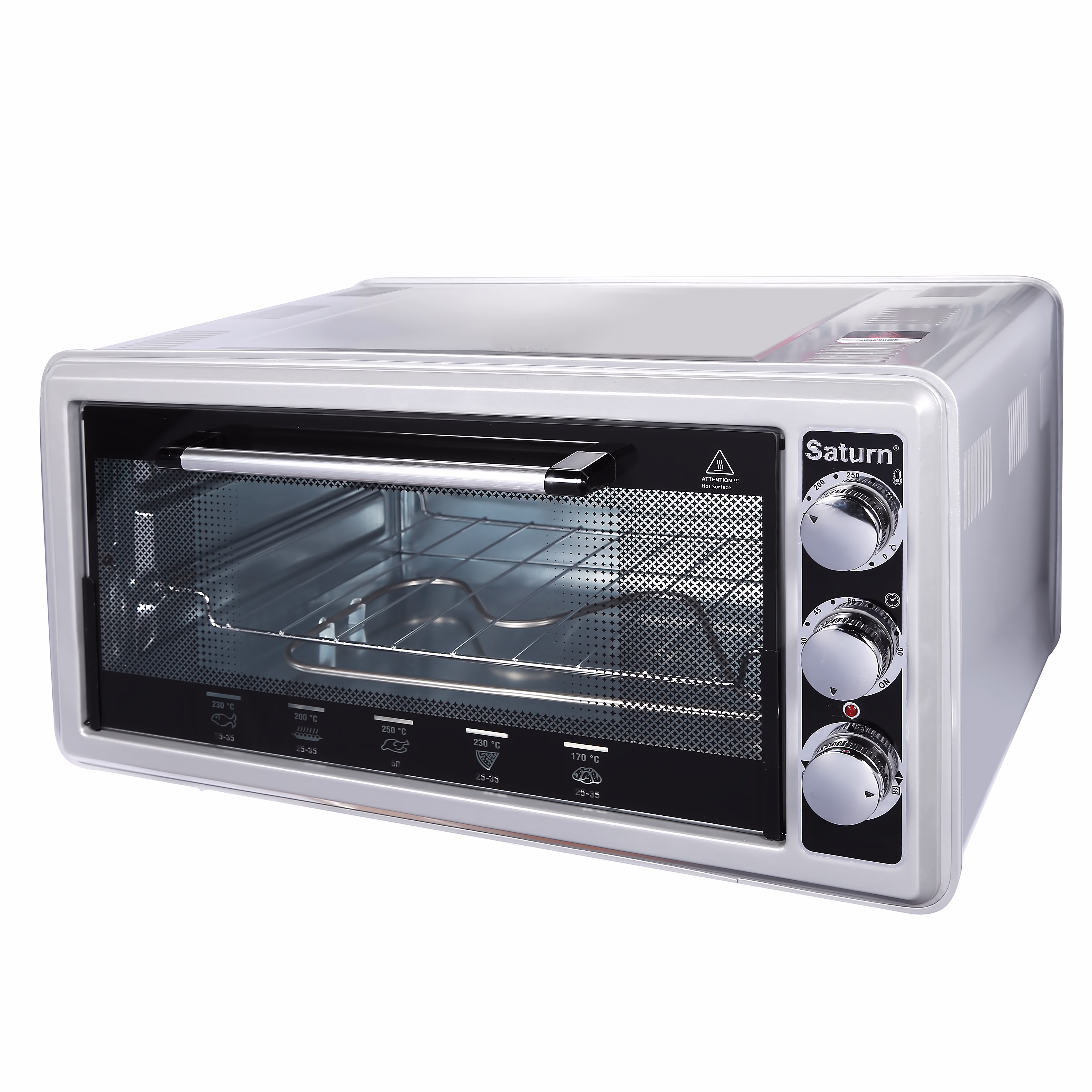 Cuptor electric Saturn STEC1077, 50 l, 1200 W, Gri