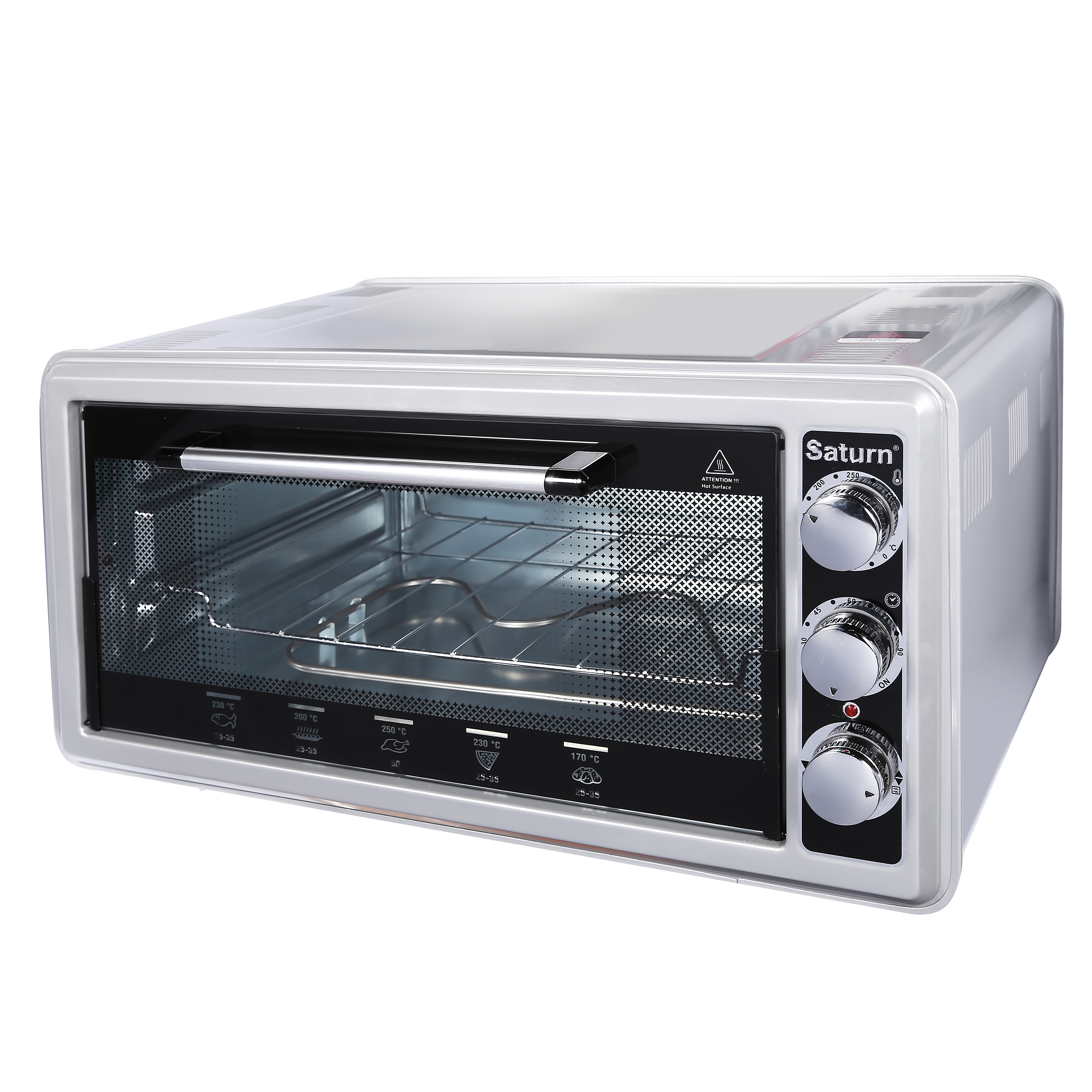 Cuptor electric Saturn STEC1077, 50 l, 1200 W, Gri photo Cuptor electric Saturn STEC1077, 50 l, 1200 W, Gri photo