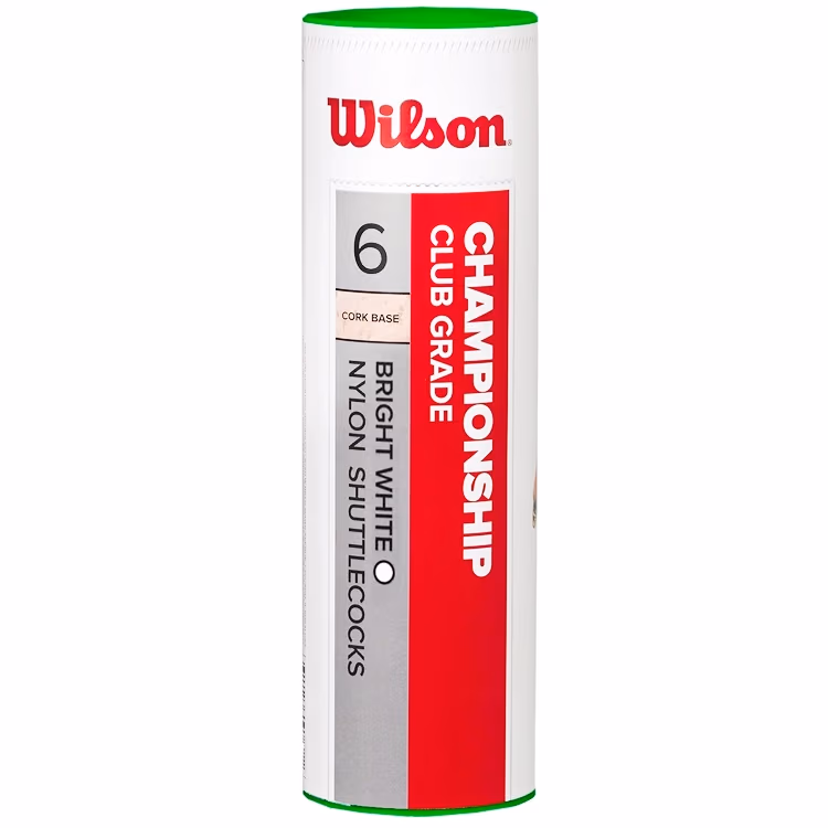Set fluturas p/u badminton 6 buc Wilson CHAMPIOSHIP WHITE 77 