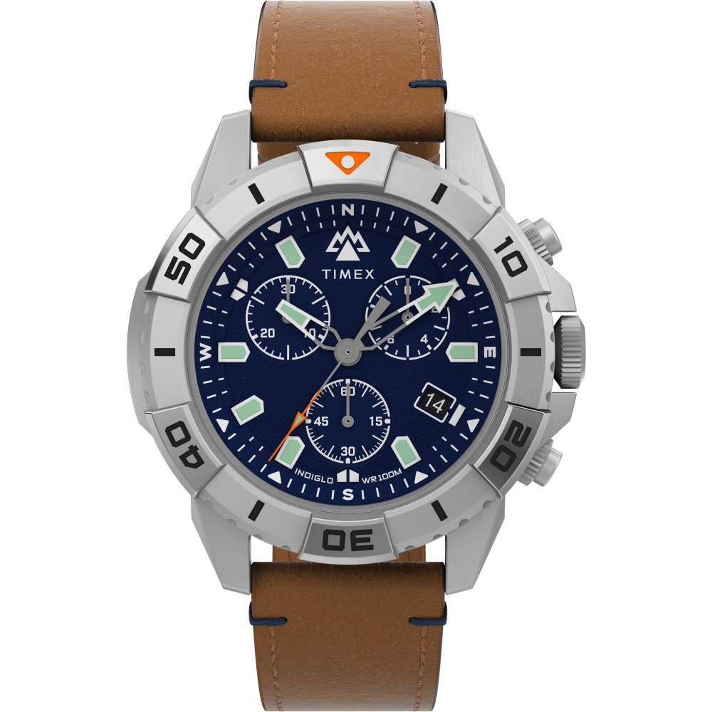 Expedition North® Ridge Chronograph 42mm Eco-Friendly Leather Strap Watch TW2W16300 photo 1