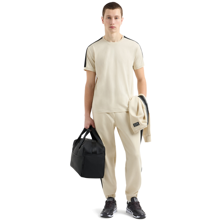 Брюки EA7 EMPORIO ARMANI TRAIN LOGO SERIES M TAPE PANTS S Бежевый Мужской photo 3