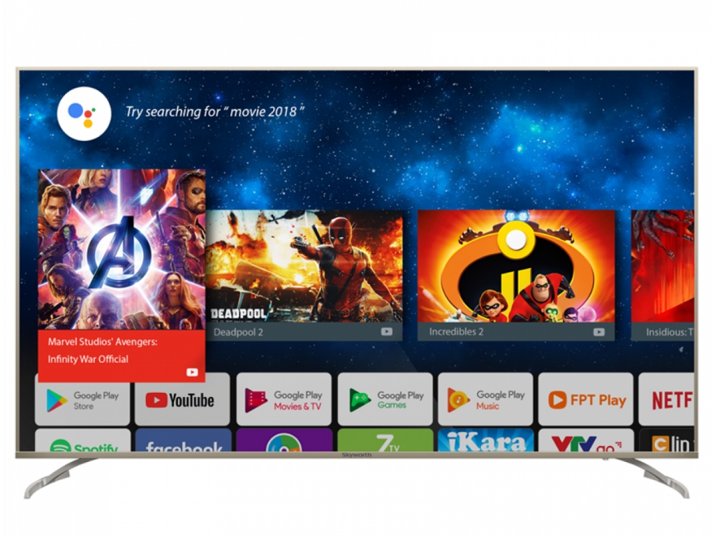 50" LED TV SKYWORTH 50G2, Silver, 3840x2160 (4K), SmartTV (Android OS), 300cd/m2, 5000:1, AI PQ Processor, Pure HDR, 4U Engine222, Angle 178°, DTS TruSurround RMS 2x10W, HDMIx2, USBx2, WiFi/AC+Lan+BT, Optical, DVB-T/T2/C/S/S2/CI+, Vesa 200x200 photo 2