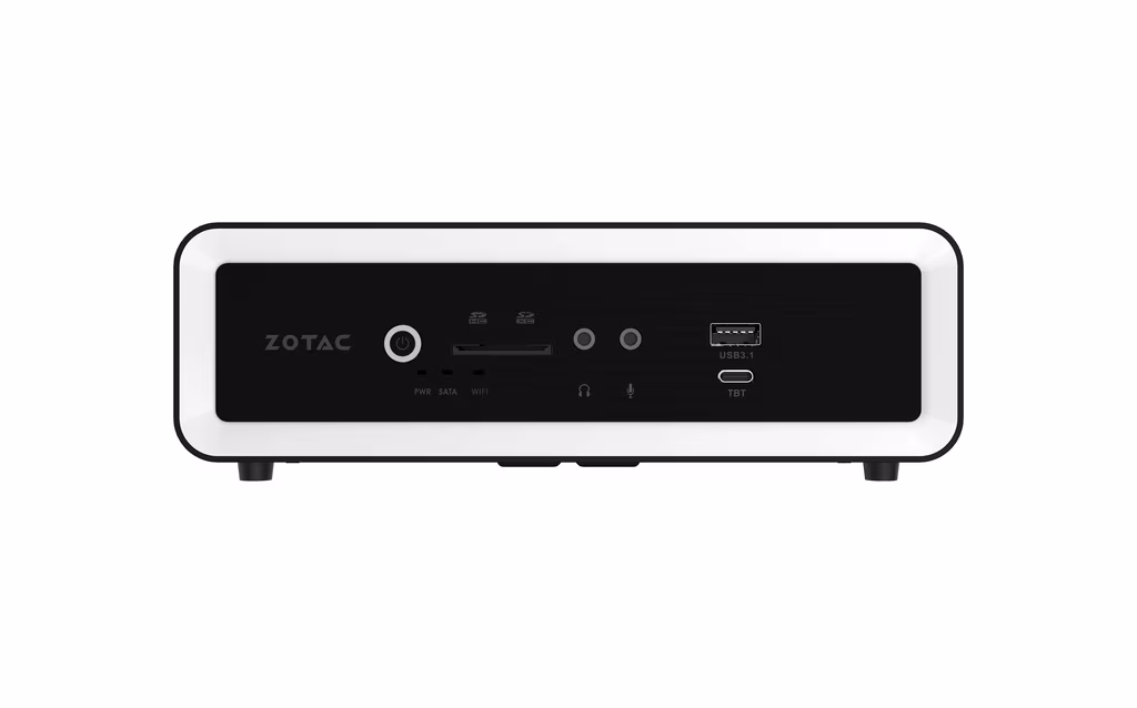 Mini PC (Barebone) ZOTAC ZBOX-CI645NANO-BE, Passive Cooling, Intel® Core™ i5-1135G7 4C/8T, 2.4-4.2GHz, 2xDDR4 SODIMM, 1x2.5" SATA,1xM.2 2230/2242 NVMe, Intel Iris Xe Graphics, 1xUSB-C 3.2/TB4, 4xUSB 3.1, 1xUSB2.0, 2xGbE LAN, WiFi(802.11ac)/BT5.0, HDMI, DP 