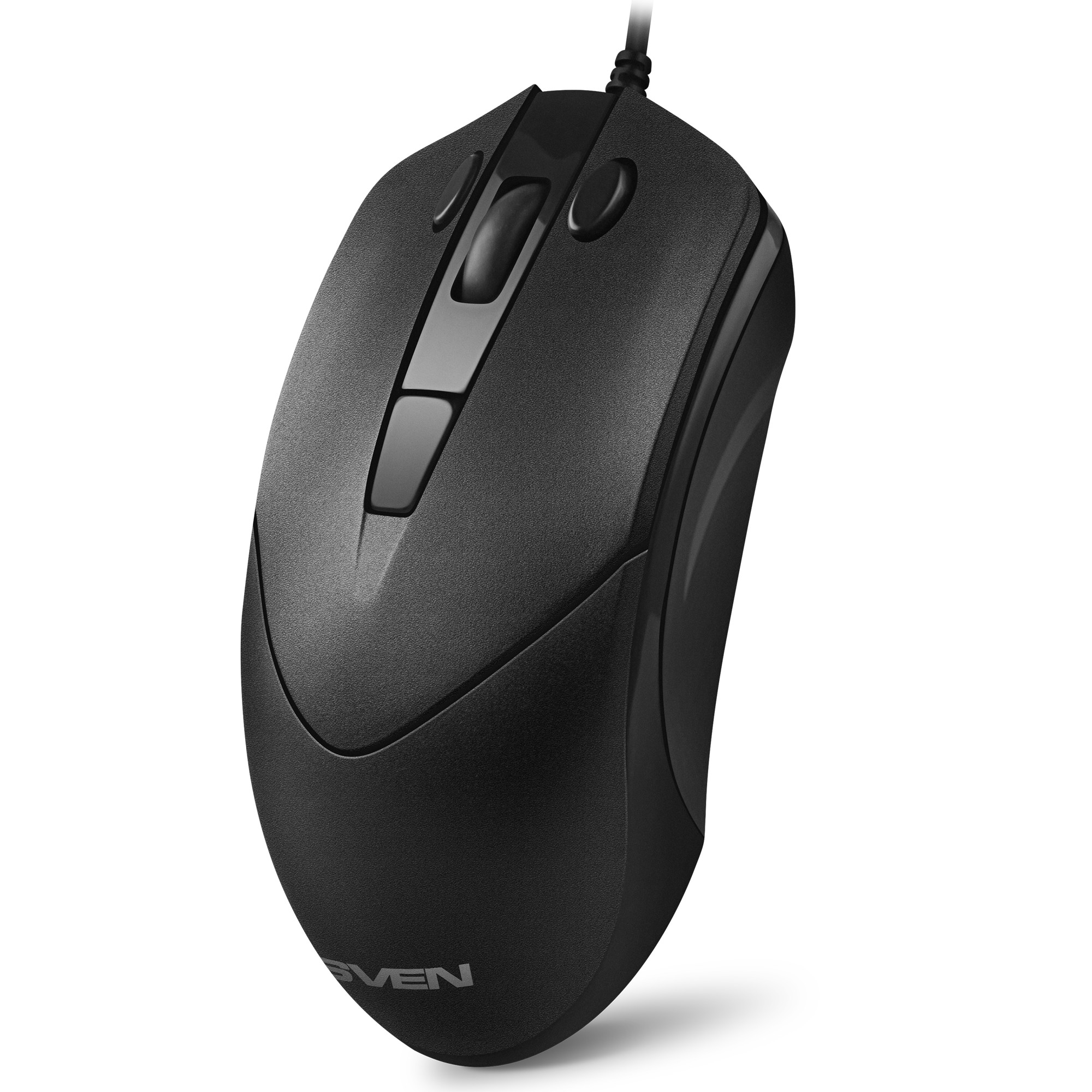 SVEN RX-100, Optical Mouse, Windows OS/ Mac OS, copy/paste buttons, 5+1 (scroll wheel), 1000-4000 dpi, USB, 1.5 m, Black photo 2