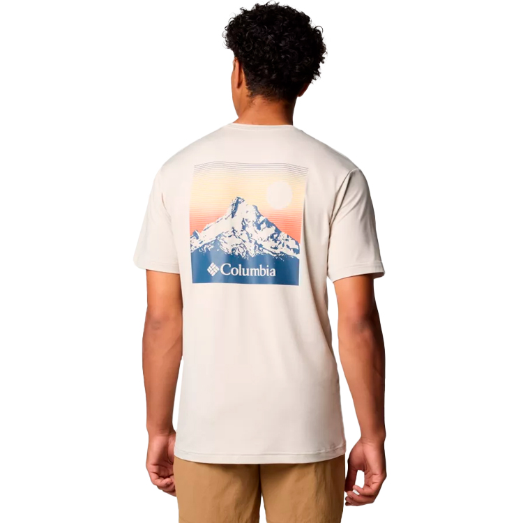 Tricou bărbătesc Columbia Kwick Hike Back Graphic SS Tee L Bej photo 3
