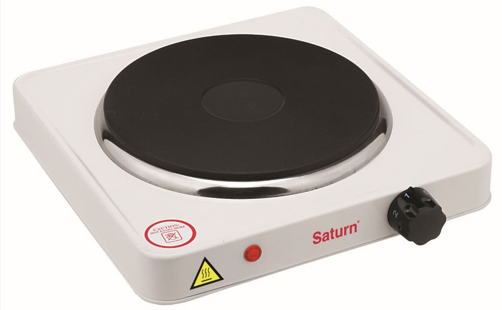 Plita de masa electrica Saturn ST-EC0180, 1 arzatoare, 1000 W, Negru photo 1