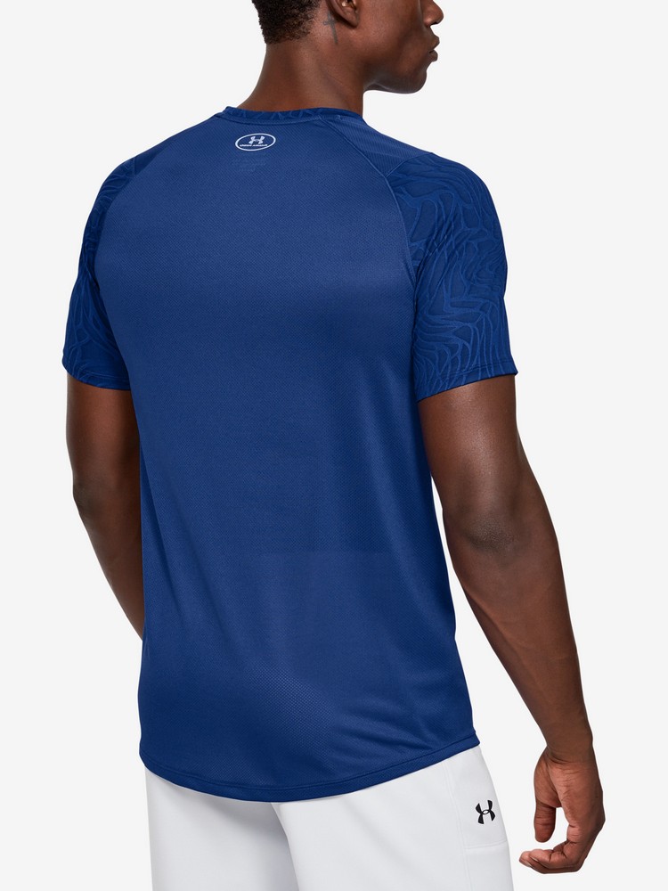 Tricou bărbătesc Under Armour UA LOGO WORDMARK TECH SS L Albastru photo 2